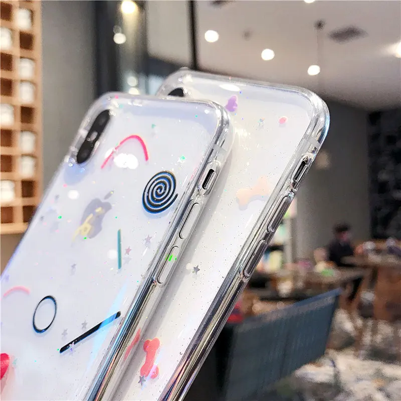 Летний прозрачный ТПУ эпоксидный чехол для Apple iPhone XR X 6S 7 8 Plus XS Max |