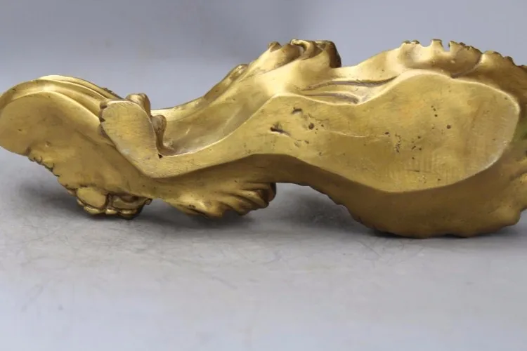 Китайский дракон из латуни Loong Gourd Basket Fan Eight Immortal 8 God Statue | Дом и сад