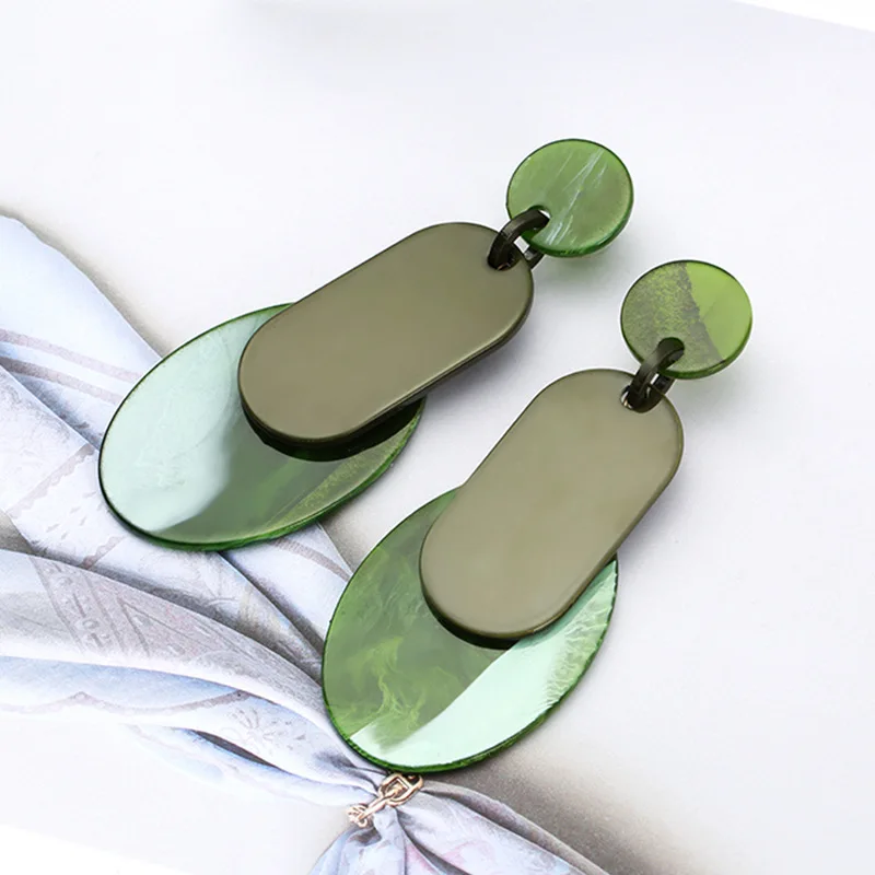 Акриловые Длинные серьги кофейного цвета для женщин