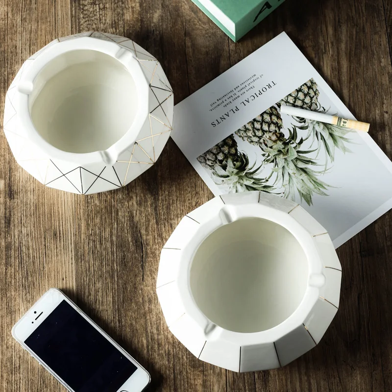 Ретро стиль большая емкость простая Высококачественная атмосферная Пепельница