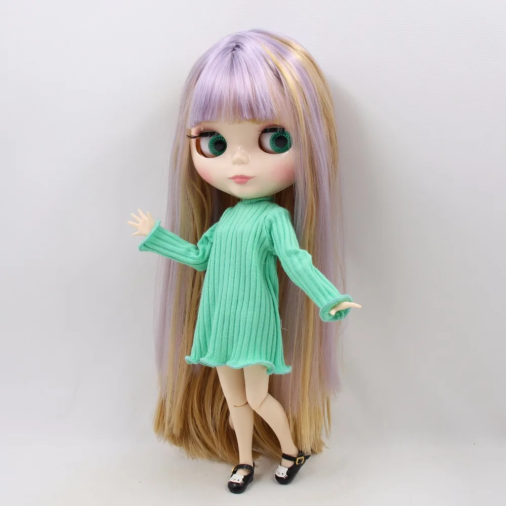 Кукла ICY DBS Blyth BL1049/0538 фиолетовые и коричневые волосы белая кожа сустав тело 1/6 30