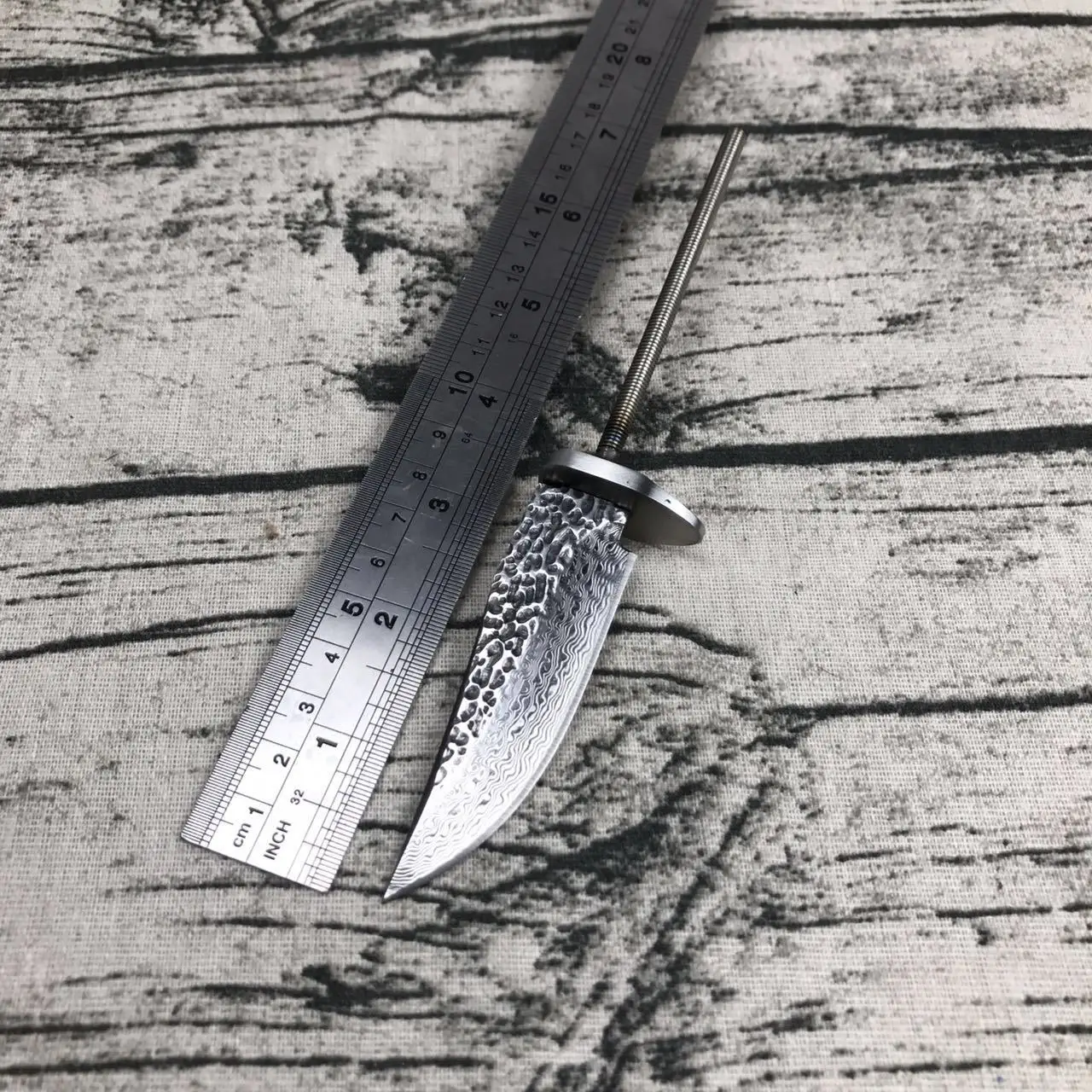 X-05DP DIY VG10 Дамасская сталь ковка шаблон стальной прямой нож с фиксированным лезвием заготовка diy полуфабрикат нож заготовки стали