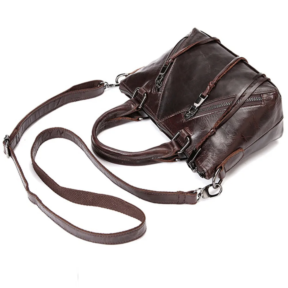 Женская сумка мессенджер из натуральной кожи маленькая роскошная через плечо