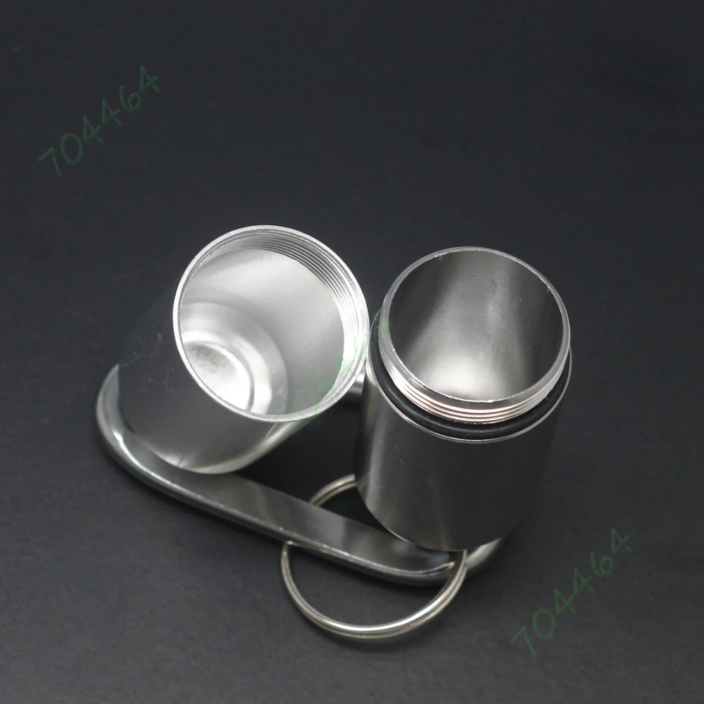 Большого размера алюминиевый Водонепроницаемый крюк брелок медицина таблетки