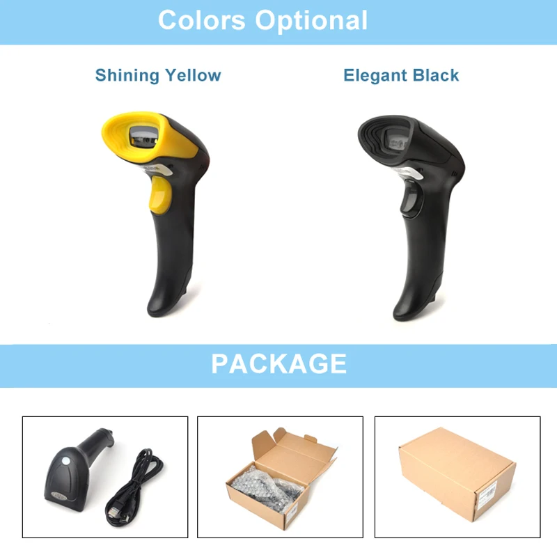 JEPOD проводной сканер штрих кодов 1D 2D QR ручной считыватель PDF417 Plug and play с USB кабелем