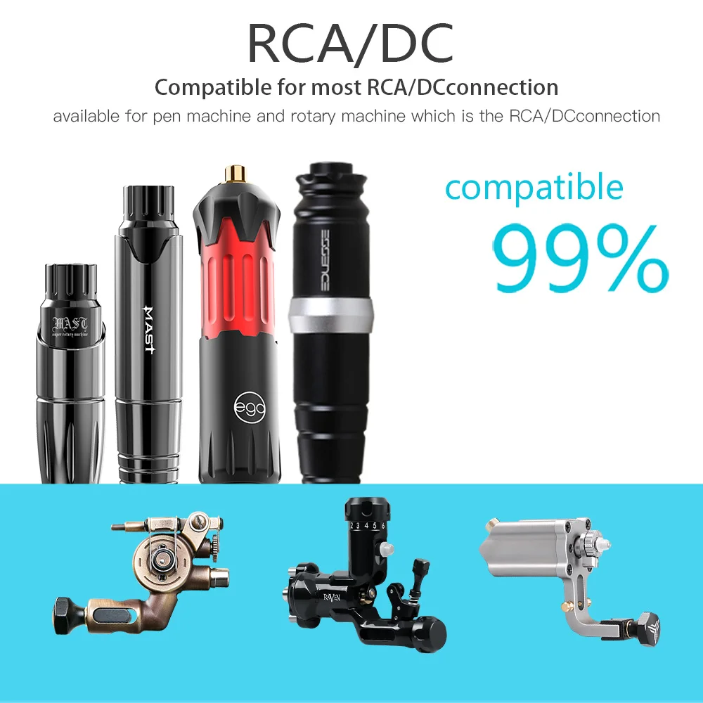 RCA Tattoo Pen Battery Tattoo Machine Charging Battery Free Shipping Tattoo Power Supply