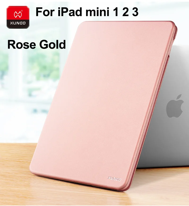 Роскошные кожаные Smart Cover для iPad Pro 9,7 дюйма mini 1234 Air 2 планшет ударопрочный 360 Защитный чехол Магнит до сна - Цвет: iPad mini123
