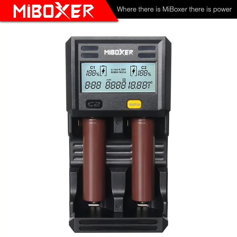 Литий ионный Аккумулятор LiFePO4 Ni MH Cd AA AAA 21700 20700 26650 17670 RCR123 MiBOXER C8 C4 18650 зарядное