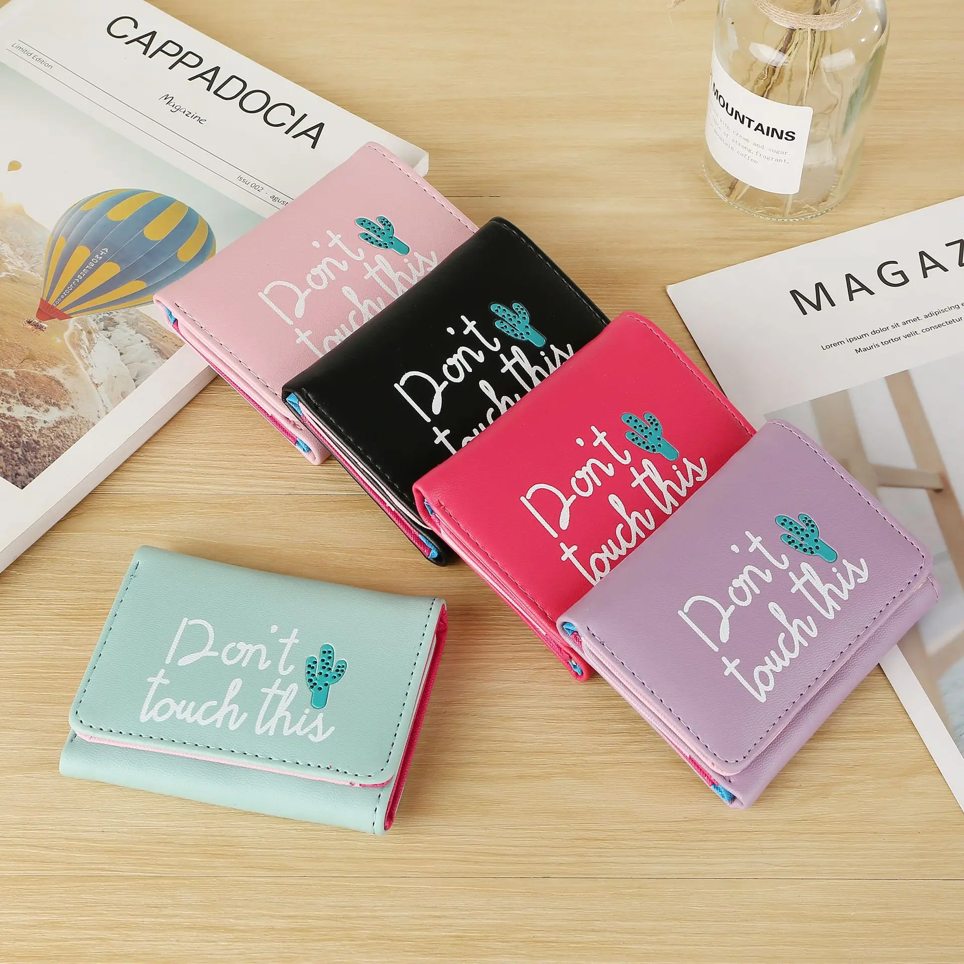 2019 женские кошельки милый кактус короткий кошелек для монет Сумки денег