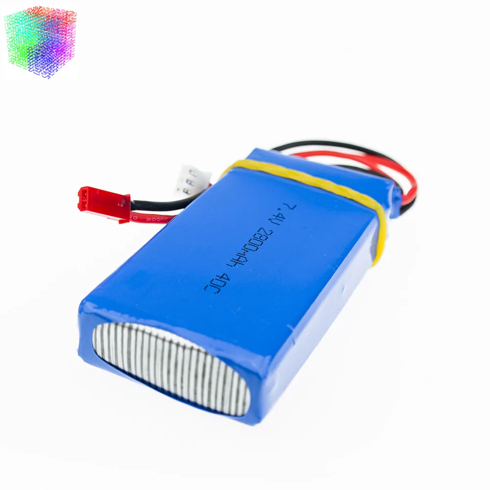 Аккумуляторы Lipo 2s для WLToys V262 V333 V323 V666 10 шт. 7 4 В 2800 мАч Радиоуправляемый вертолет