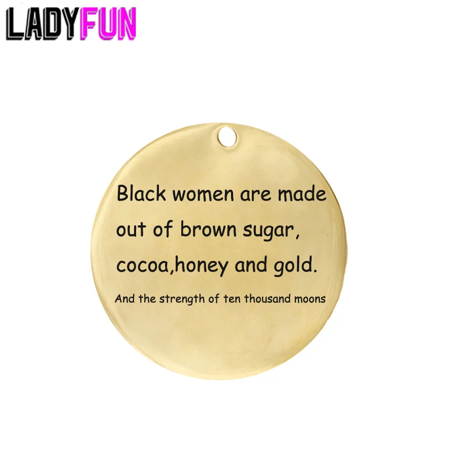 Подвески Ladyfun из нержавеющей стали для женщин черные подвески сделаны