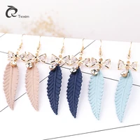 2018 fashion earrings jewelry for woman dangling ear hook gold multi beads colors fashion earrings party for women wholesale