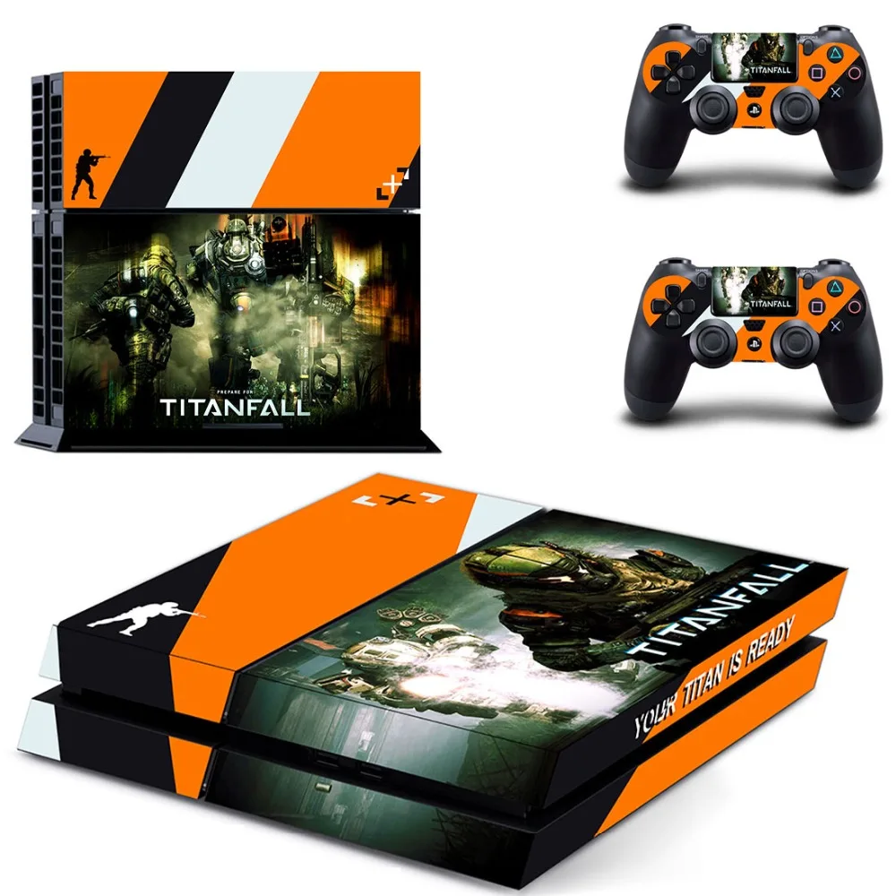 Игра Titanfall 2 наклейка для PS4 виниловая наклейка, стикер для консоли Playstation 4 и 2 контроллера наклейка для PS4 наклейка