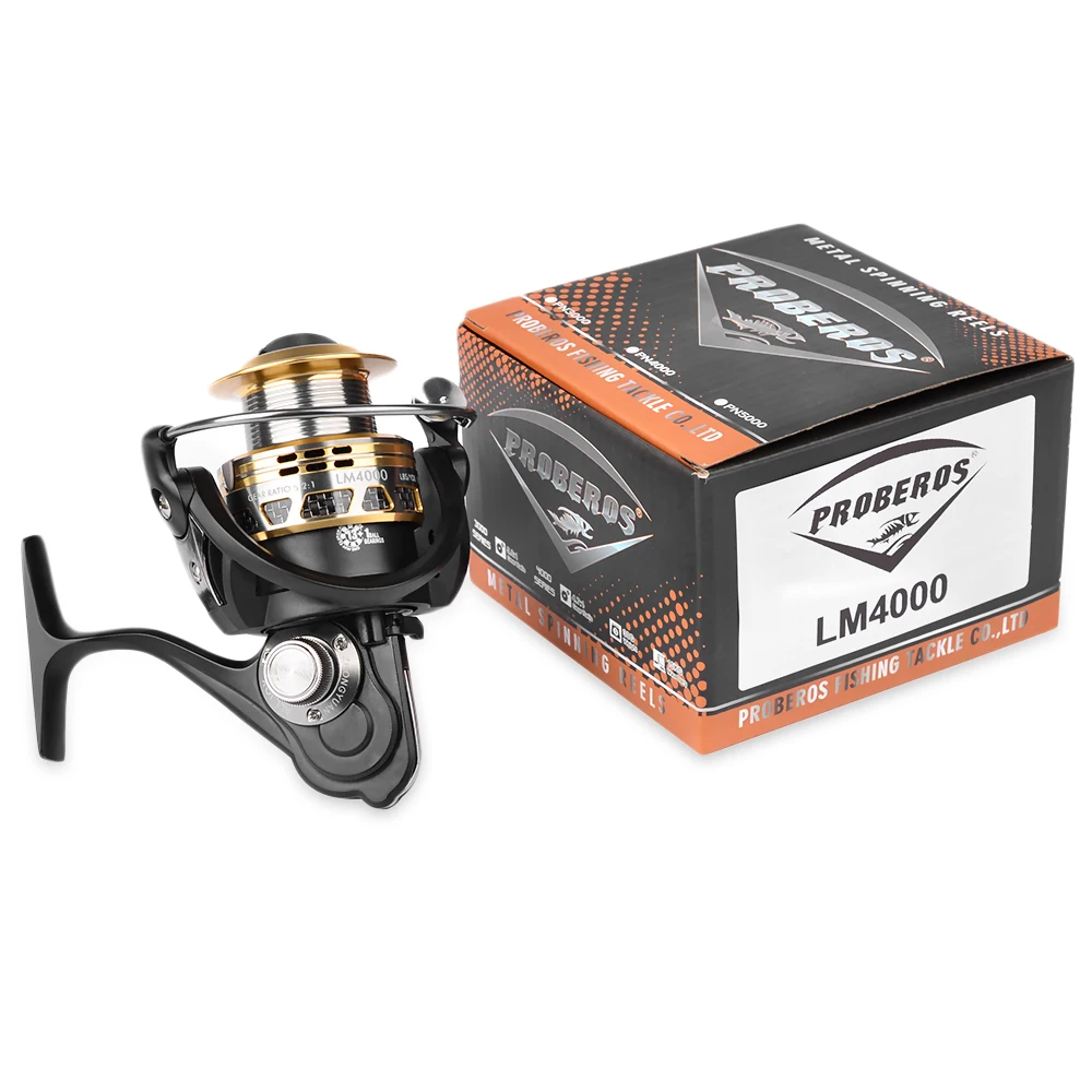 PRO BEROS LM1000 4000 Series 5 5: 1/5. 2:1 полностью Металлическая Рыболовная катушка 13 + 1BB Легкая