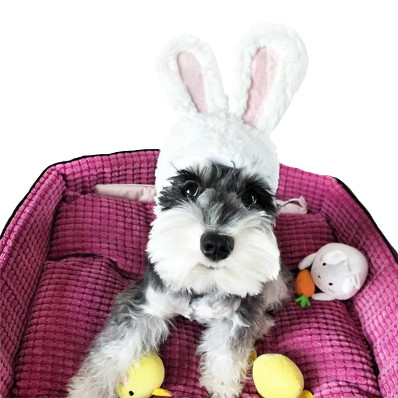 Dog Pet Bunny Rabbit Ears for Cat Small Dogs Kitten Party Easter Halloween Costume Outfits Hat Headband Neck Ear Warmer | Дом и сад