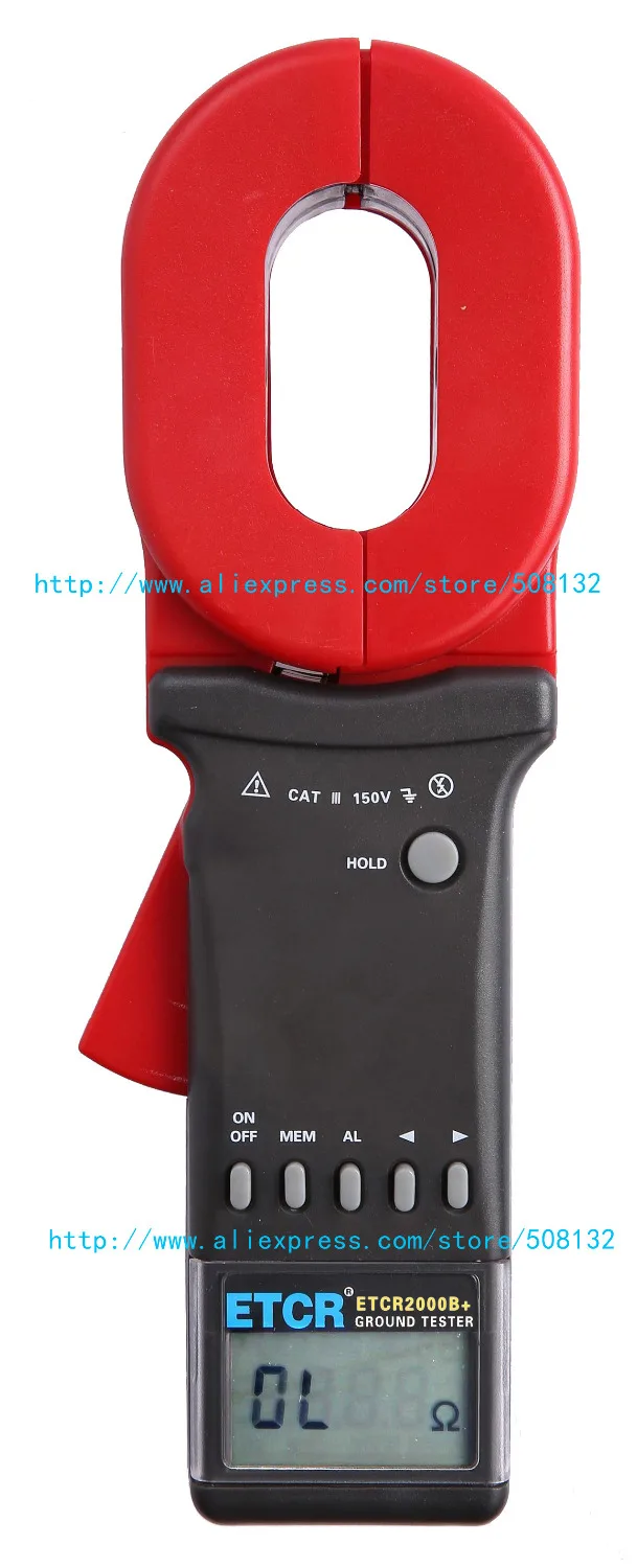ETCR2000B + тестер сопротивления зажиму измерительный прибор заземления|clamp tester|resistance