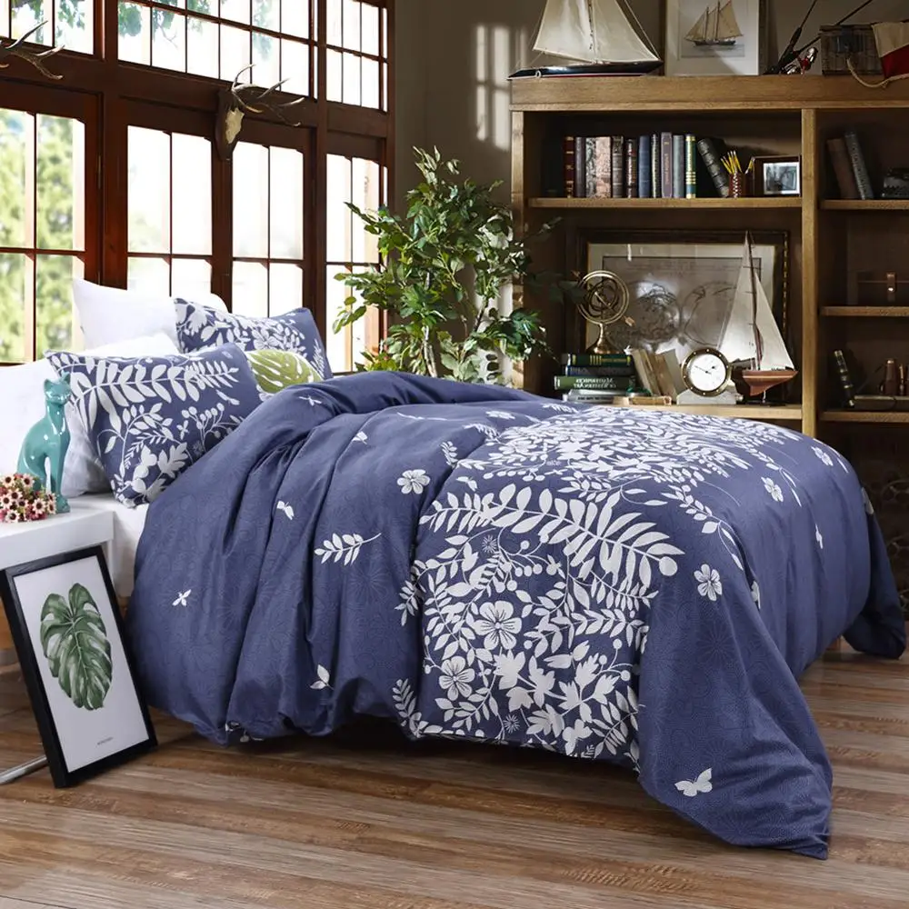 

2/3pcs Bedding Sets Linens Duvet Cover Bed Sheet Pillowcases Cover Set120gsm twill sanded microfiber fabric Twin Queen King