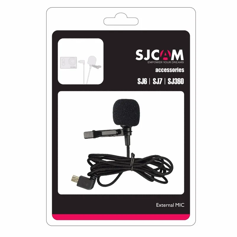 Бренд SJCAM аксессуары внешний микрофон Микрофон для SJCAM SJ6 LEGEND/SJ7 Star/SJ360 Спорт DV Экшн-камера