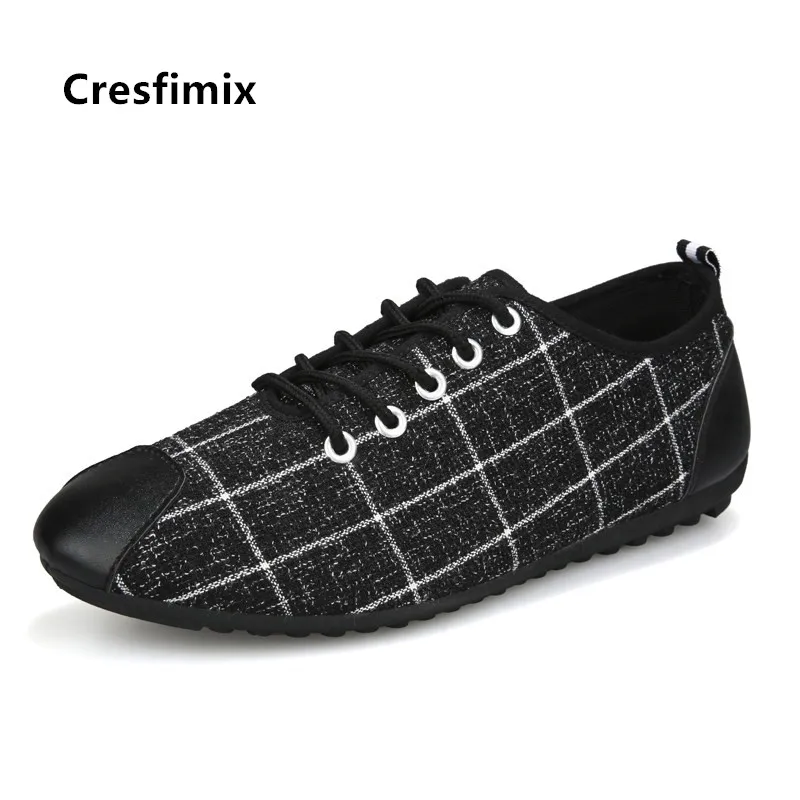 

Cresfimix Men Cool Comfortable Lace Up Plaid Shoes Man Casual Grey Light Weight Shoes Male Leisure Shoes Chaussures Hommes B5124