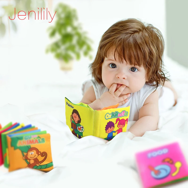 6 pcs/set Children's Books Soft Cloth Baby Intelligence Development Infant Rattle Toys Educational Book for kids | Игрушки и хобби