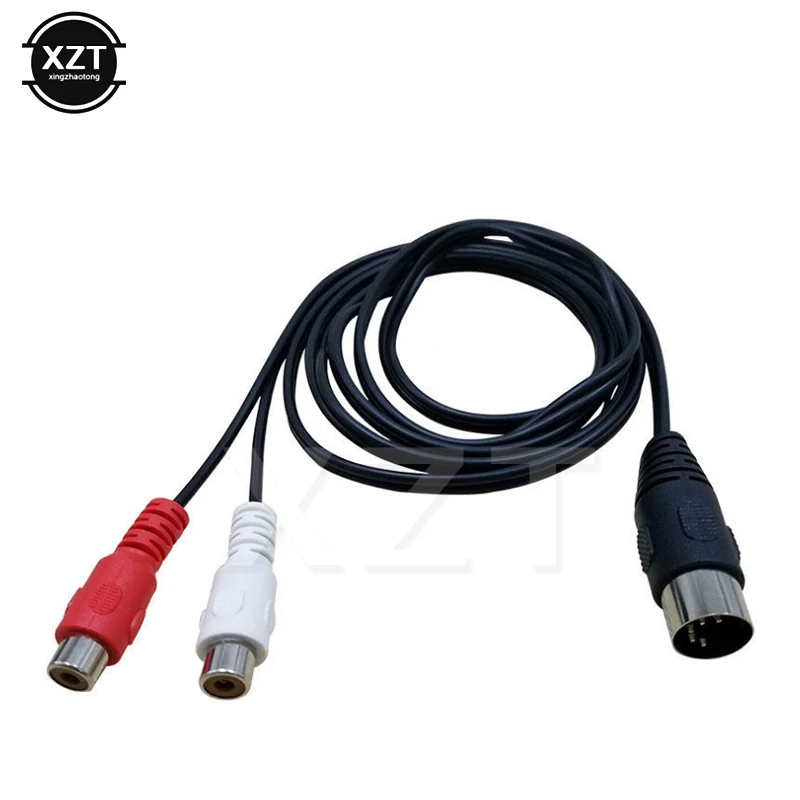 Кабель с разъемом Din 5P папа на 2RCA мама штекер RCA P2 аудио адаптер 0 5 м 1