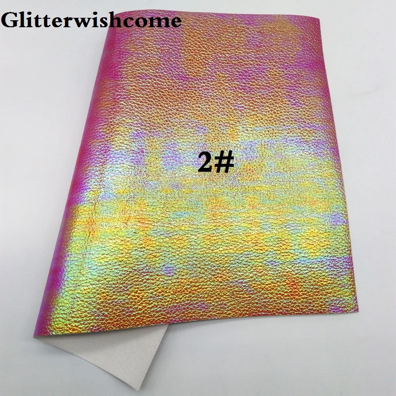 Glitterwishcome 21X29 см A4 размер винил для бантов металлическим тиснением Кожа личи Fabirc искусственная кожа листы для бантов, GM107A