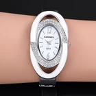 2021 новые роскошные брендовые модные кварцевые часы Стразы с овальным циферблатом, женские наручные часы с манжетами