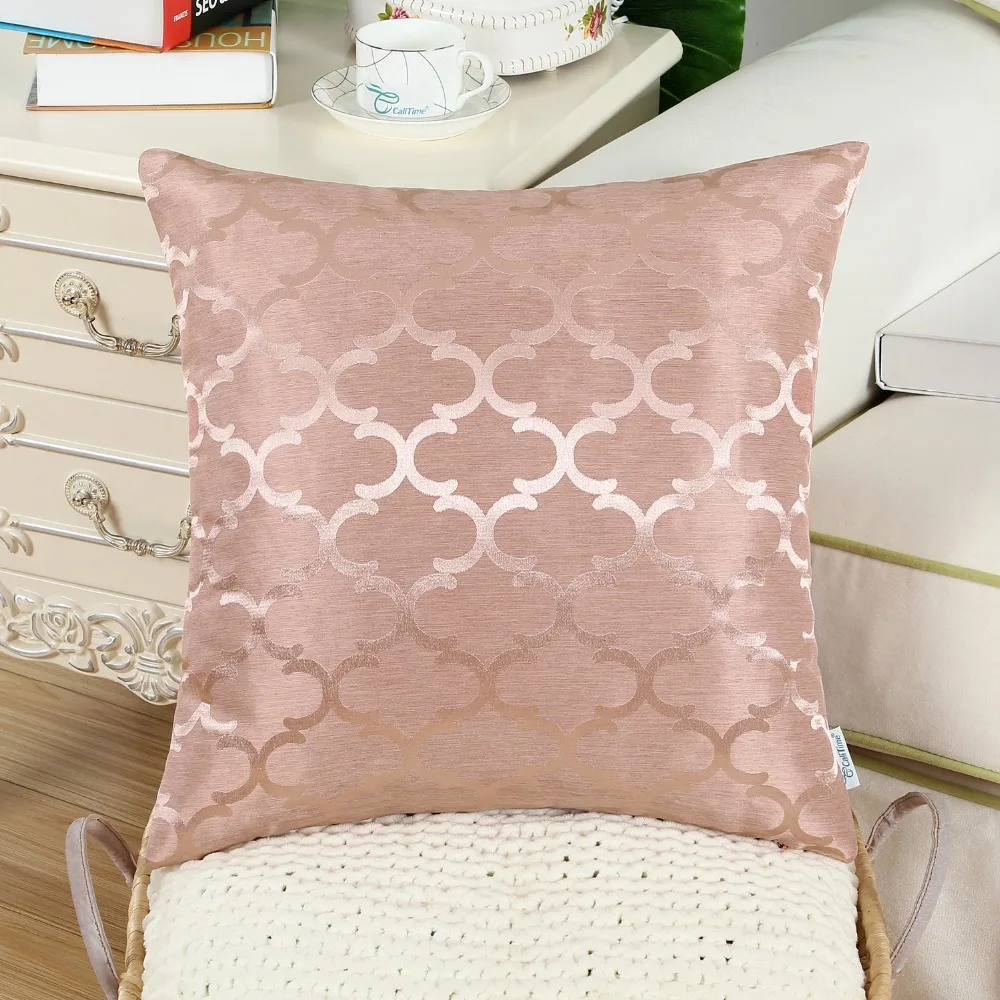 2 шт. Чехлы для подушек CaliTime наволочки Quatrefoil Accent геометрический 18 &quotX 18&quot (45 см X 45 см) пыльно