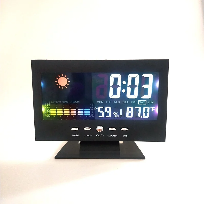 Digital Temperature Hygrometer Clock Thermometer Hygrometer Calendar Temperature Alarm Trend Level Comfortable Weather Station