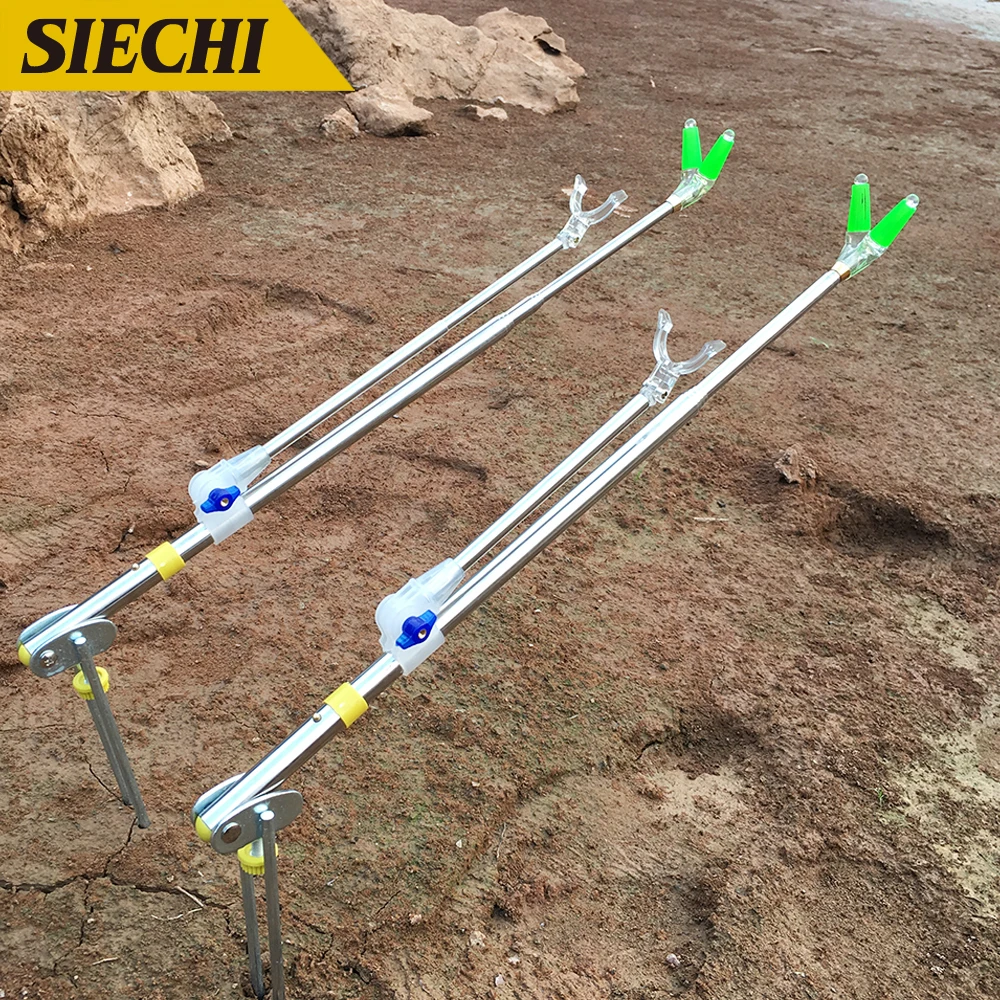 

Fishing Equipment Telescopic Fishing Rods Holder Folding Stainless Steel Hand Rod Holder Double Fish Raft Bracket