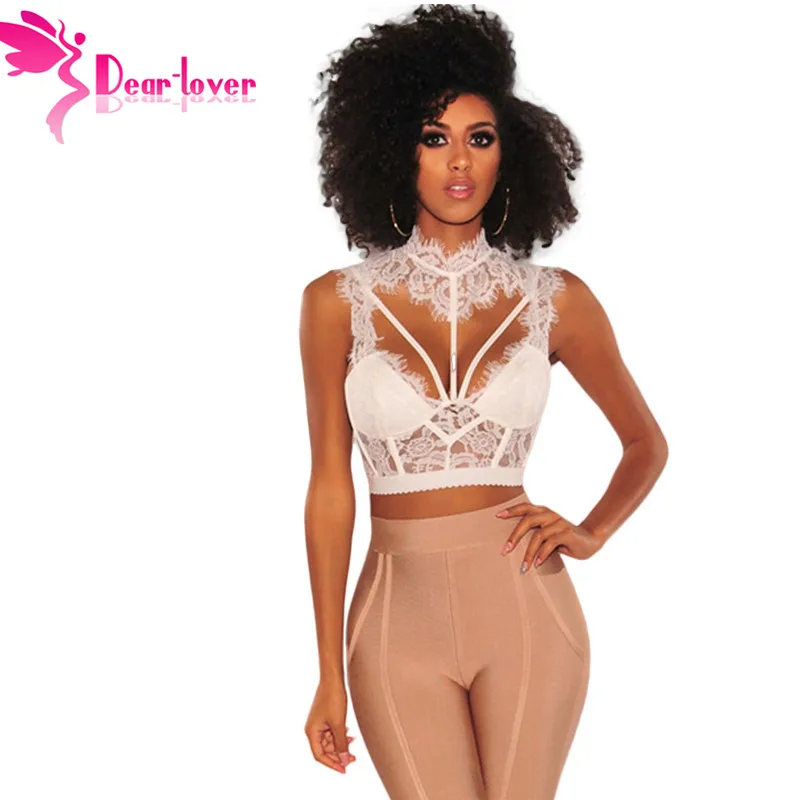 Dear Lover 2019 сексуальное черное бюстье на бретелях Цветочные кружевные кроп Топы