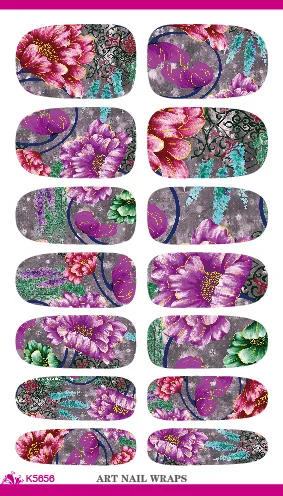 Оптовая продажа переводная вода Nai наклейка бумажная фольга злой дух Красочные