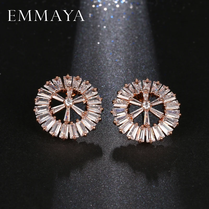 Модные женские ювелирные изделия EMMAYA с фианитами сверкающие большие серьги
