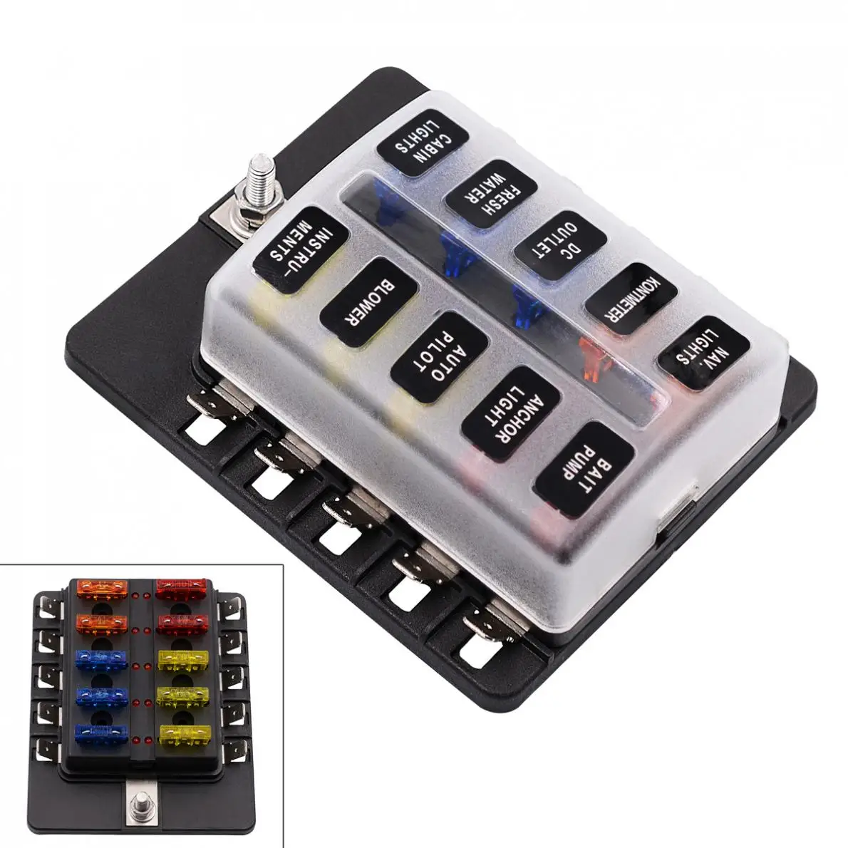 10 способов Универсальный Клинок держатель предохранителя с светодиодный