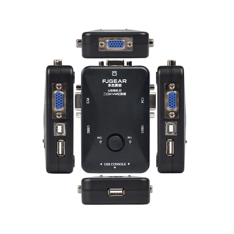 2 порта USB KVM переключатель клавиатуры мышь для Переключения Селектора адаптер