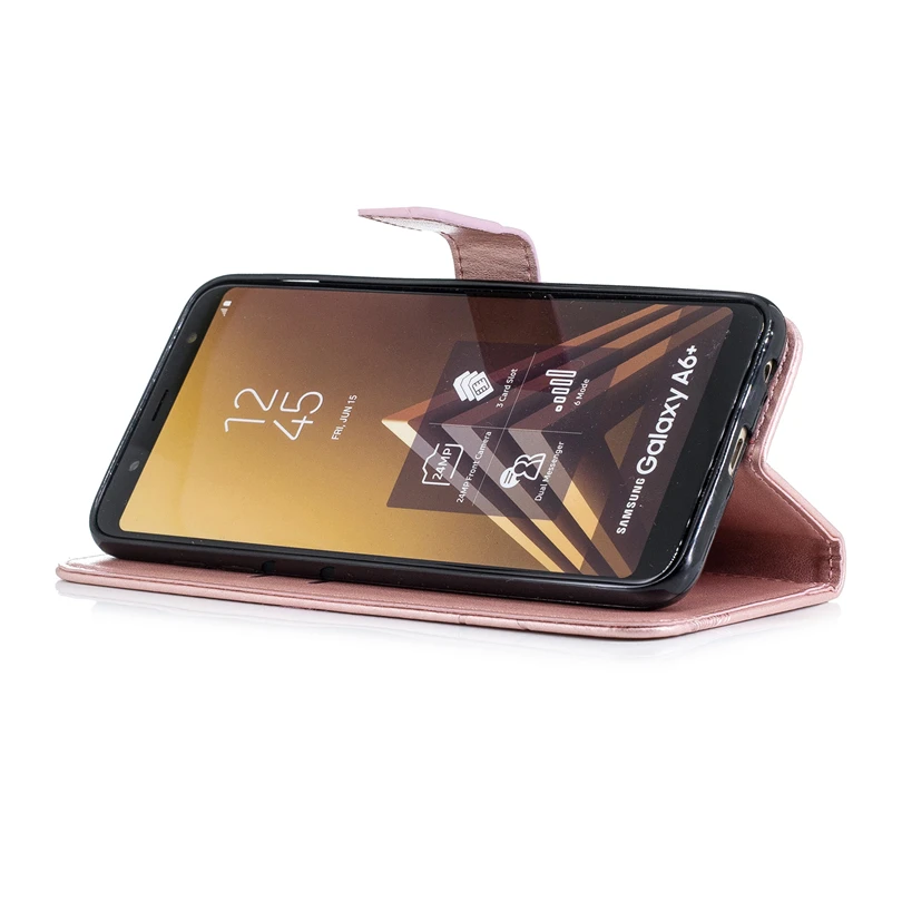 Кожаный чехол кошелек с узором для Samsung S10E S10 Plus A6 A7 A8 2018 J4 J6 Магнитный подставка
