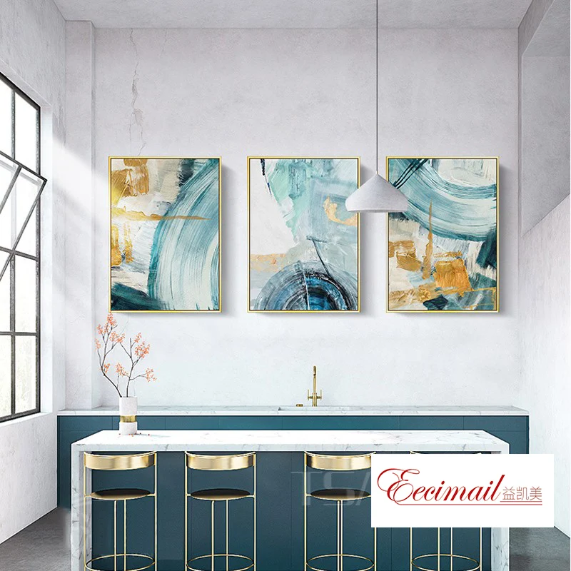 EECAMAIL Nordic Ins Mediterranean Creative Triple Diamond Painting Full New Cross Stitch Modern Landscape Home Decora | Дом и сад