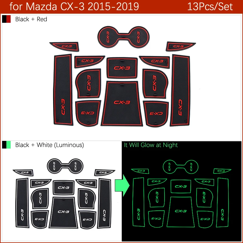 Противоскользящий коврик со слотом для ворот резиновые подставки Mazda CX 3 2015 2016 2017