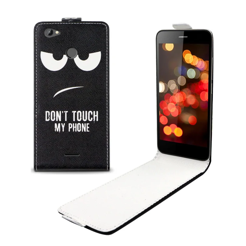 Печатные мультфильм флип вверх и вниз кожаный case чехол для Micromax Q465 Canvas Сок 4|case