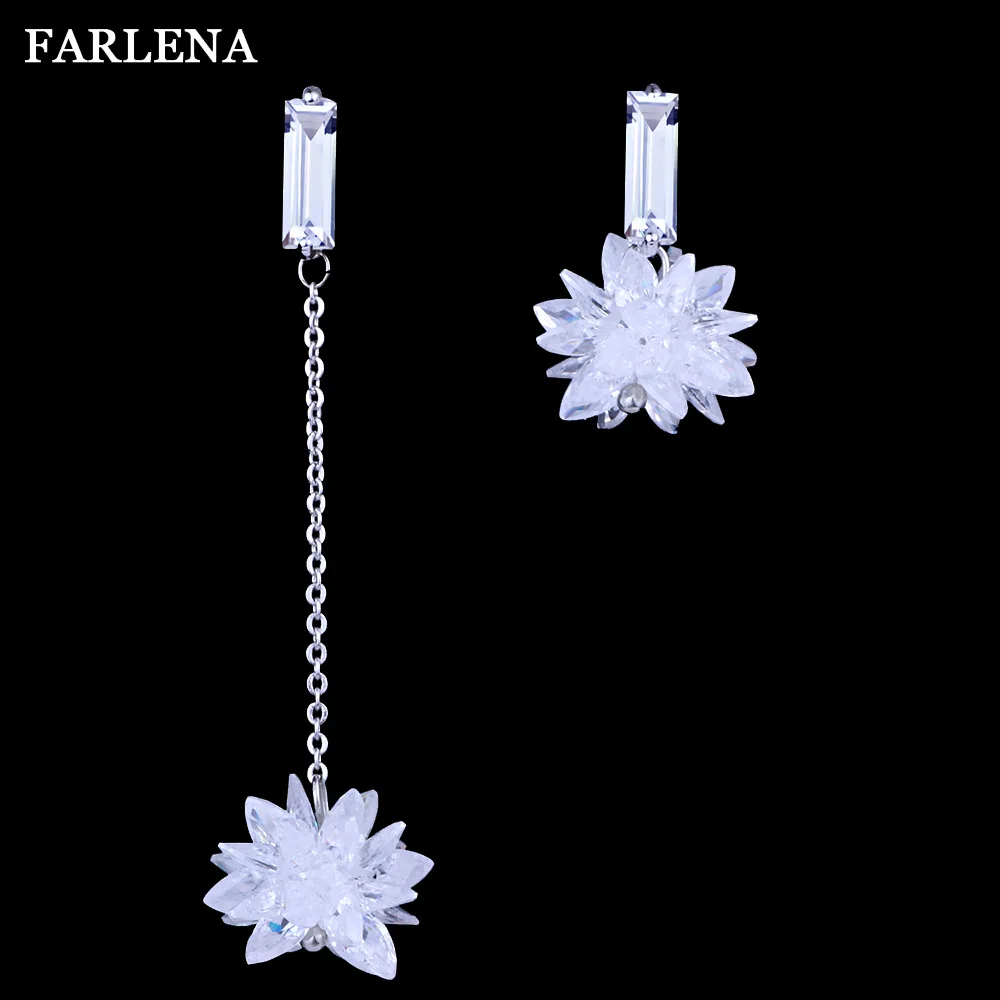FARLENA ювелирные изделия посеребренные циркониевые кристаллы для женщин|earrings