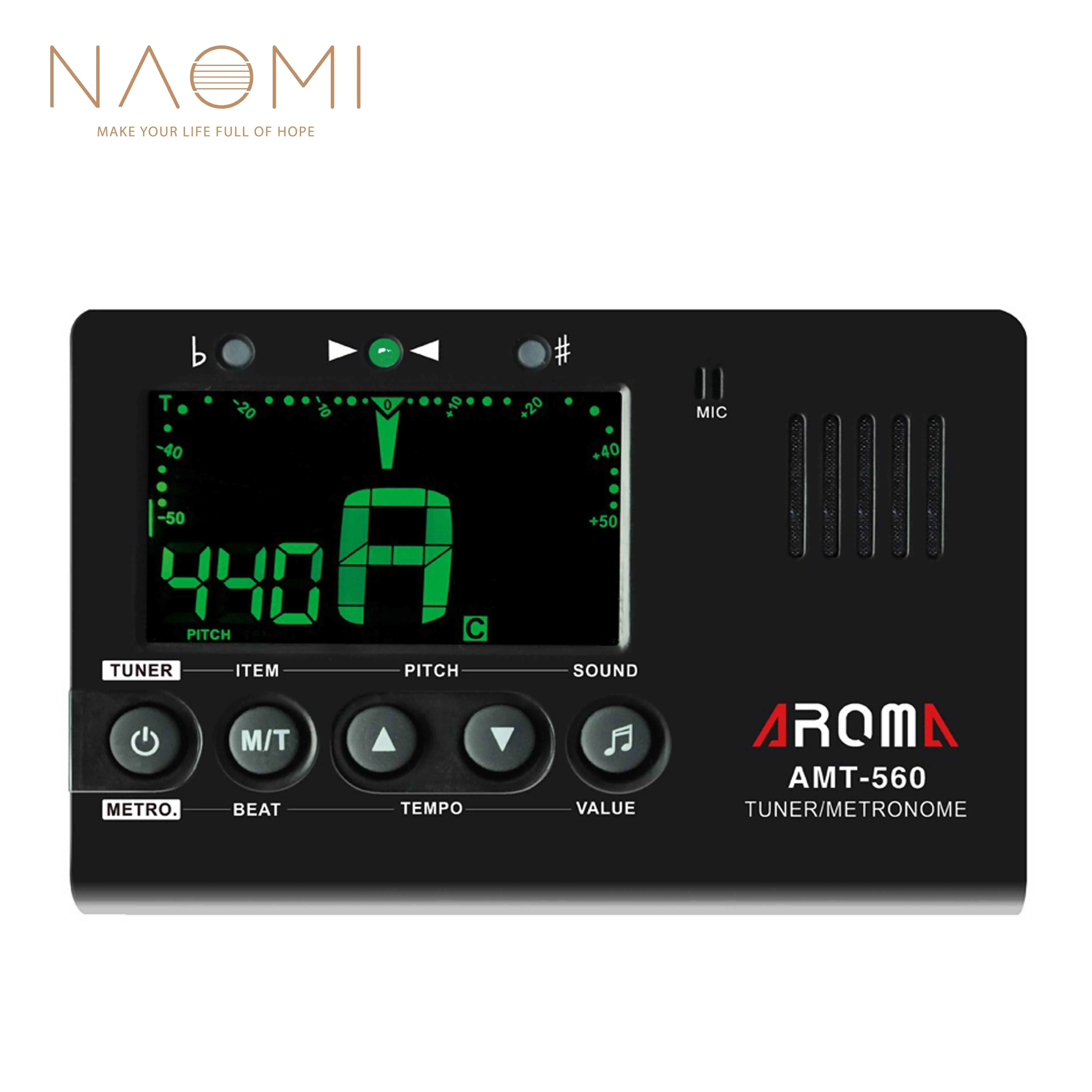 Тюнер для гитары NAOMI AROMA AMT 560 Электрический тюнер и метроном встроенный микрофон с