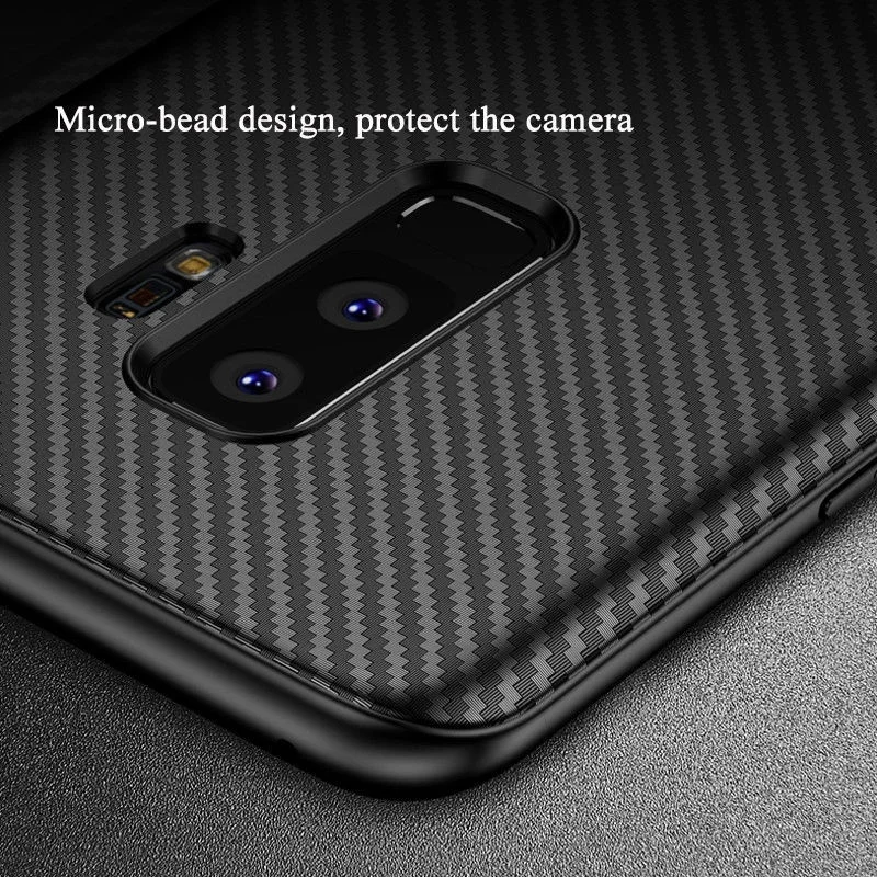 Мягкий чехол с дизайном приклшючение Note9 S10 для samsung Galaxy S8 S9 Plus из углеволокна