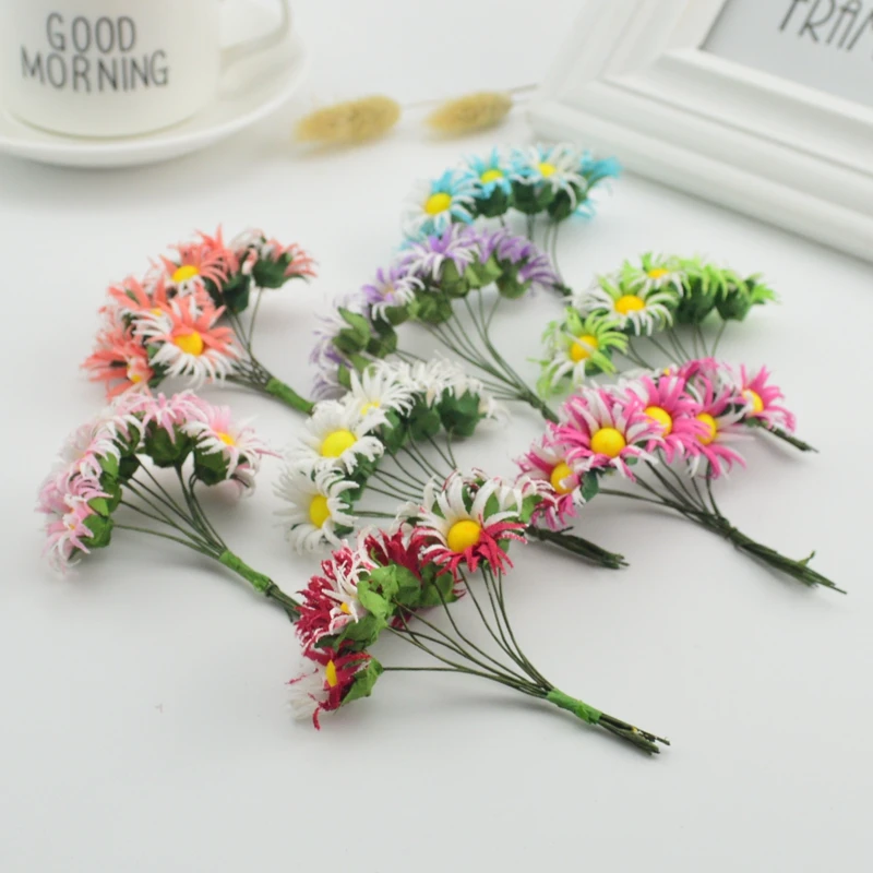 6 шт. Декоративная гирлянда 3 см|daisy silk|artificial gerbera daisiesartificial |