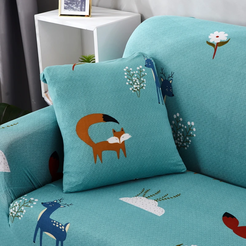 Универсальные секционные чехлы для диванов с цветочным рисунком эластичные