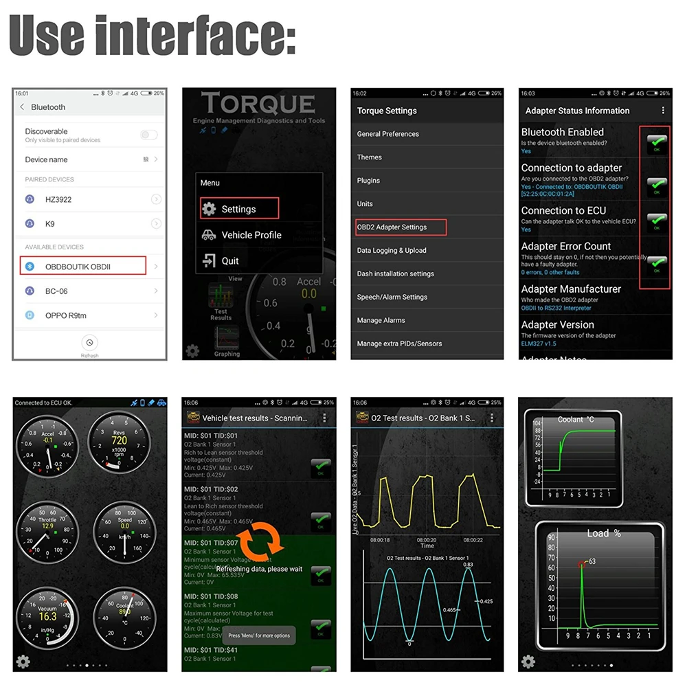 V1.5 мини ELM327 Bluetooth с PIC18F25K80 чип ELM 327 real-1 5 OBD2 OBDII для Android Крутящий момент Авто сканер