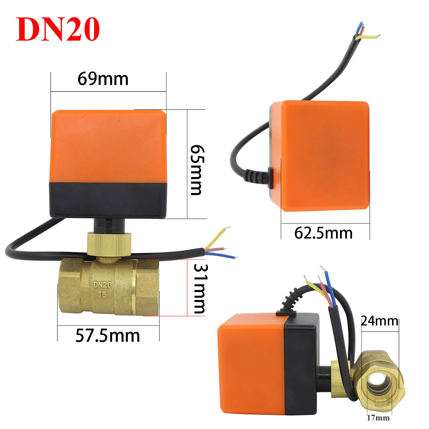 AC220V/24 V DC12V/24 V 2 ходовой латунный клапан моторизованный шаровой клапан электрический привод DN15 DN20 DN25 DN32 DN40