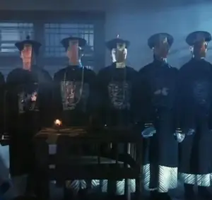 Костюм китайского вампира Цзян Ши, одежда для косплея в стиле Хэллоуина, страшная ролевая игра, призрак зомби, хитрый костюм солдатиков династии Цин