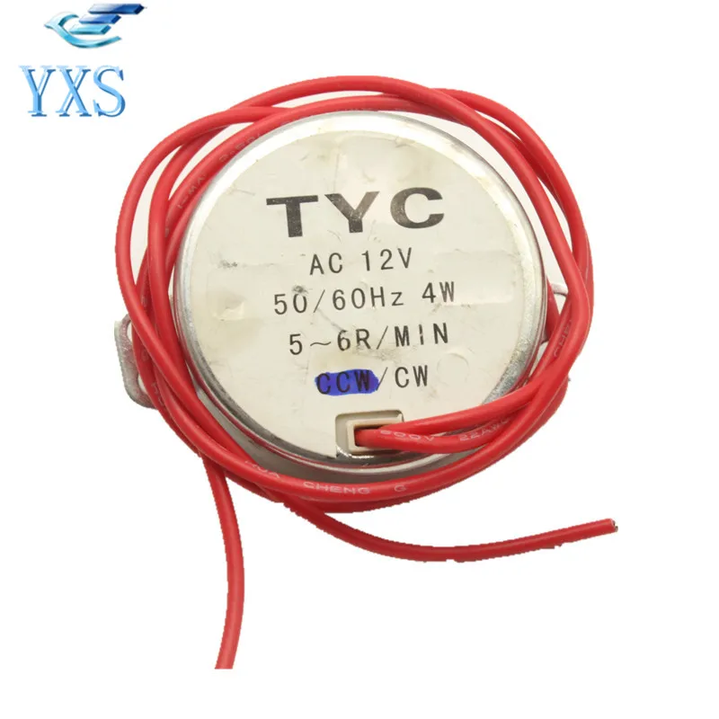 TYC-AC12V AC12V 4 Ватта 5-6 об./мин. синхронный двигатель 50/60Hz CCW/CW