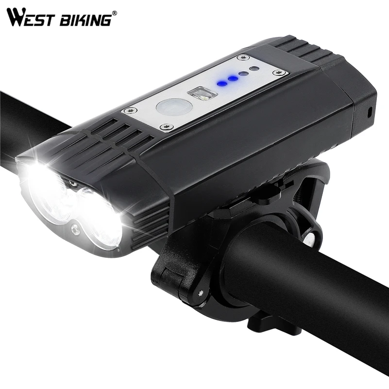 WEST BIKING 4000 мАч велосипедные фары светильник USB MTB дорожный велосипед головной