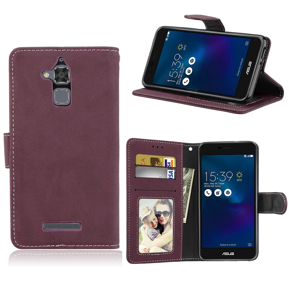 Кожаный чехол-книжка для Asus ZenFone 3 Max ZC520TL X008D, Винтажный чехол-кошелек, чехол-подставка и держатель для карт, сумки для Asus 3 Max